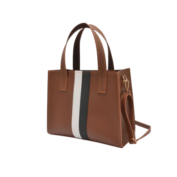 Mirevia Strip Bag Brown - Image 2