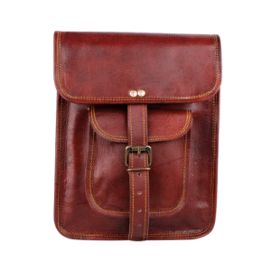 Mirevia Vintage Brown Leather Sling Bag for Men