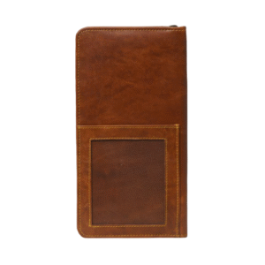 Mirevia Men's Tan Leather Travel Wallet